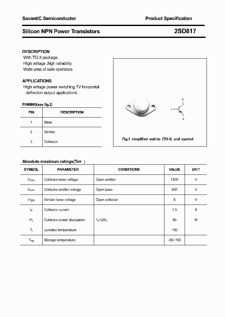 2SD817_4391504.PDF Datasheet