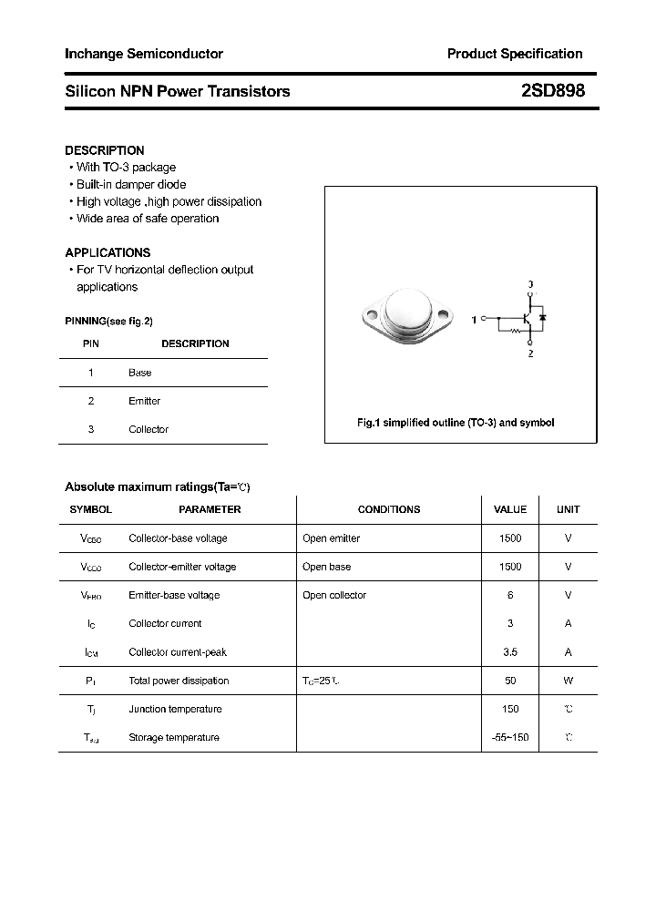 2SD898_4418465.PDF Datasheet