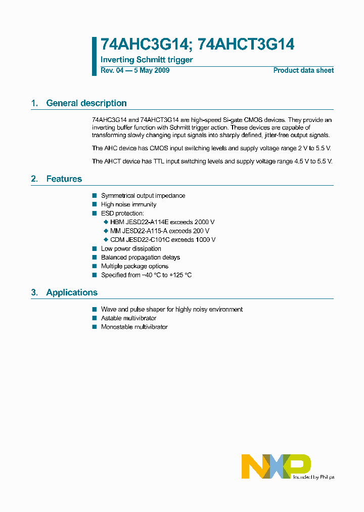 74AHC3G14DC_4554559.PDF Datasheet