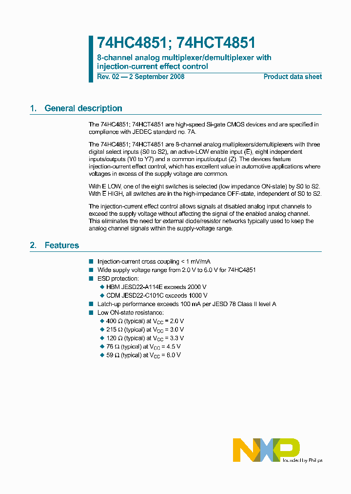 74HCT4851_4337121.PDF Datasheet