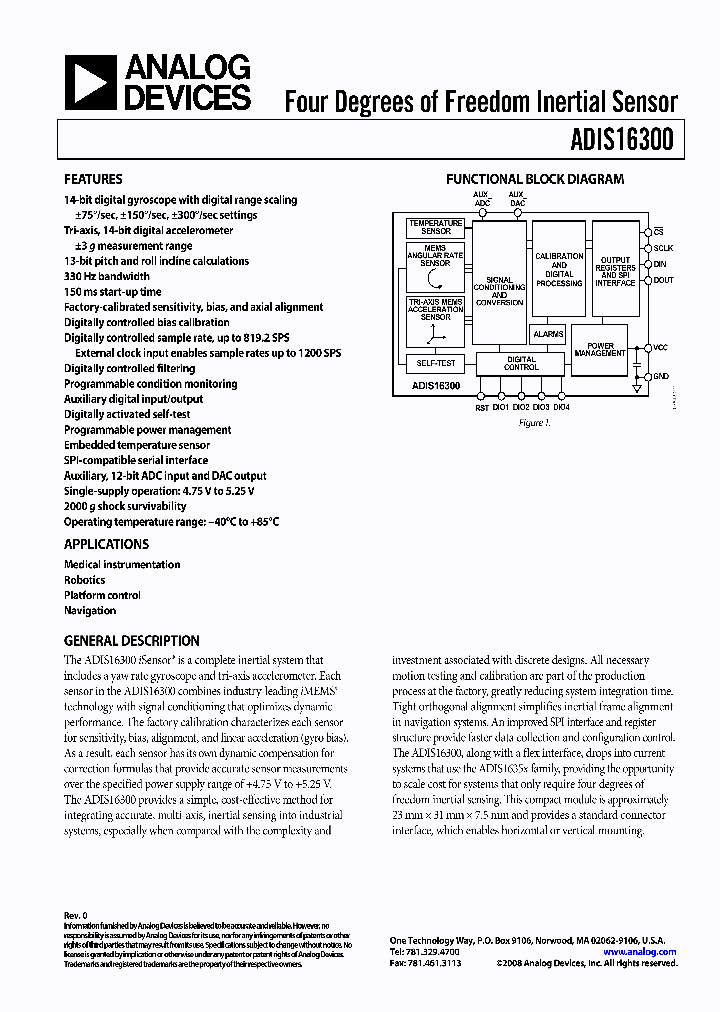 ADIS16300_4323595.PDF Datasheet