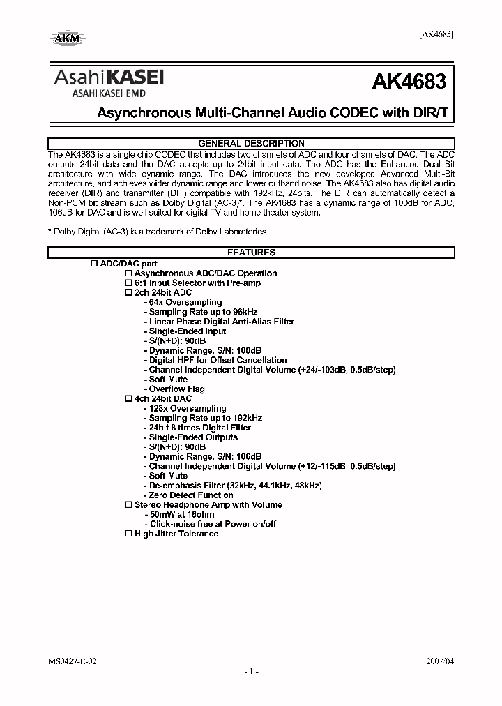 AK4683EQ_4702520.PDF Datasheet