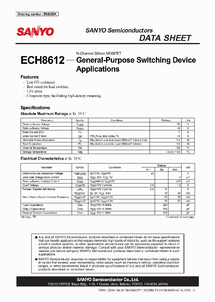 ECH8612_4788313.PDF Datasheet