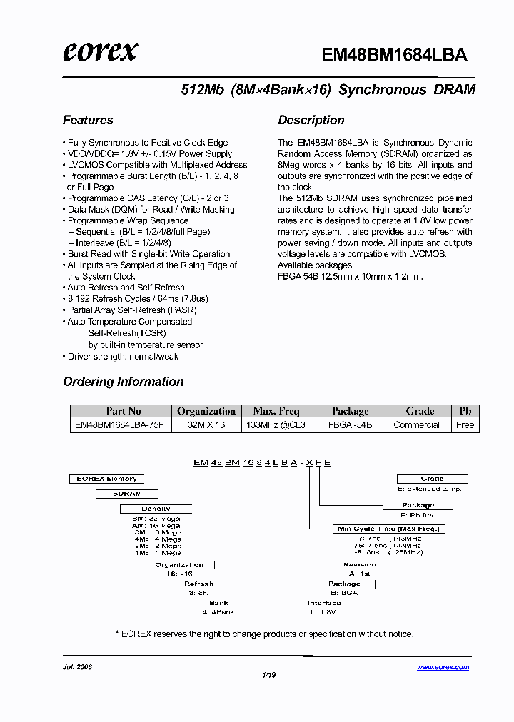 EM48BM1644LBA-8FE_4525917.PDF Datasheet