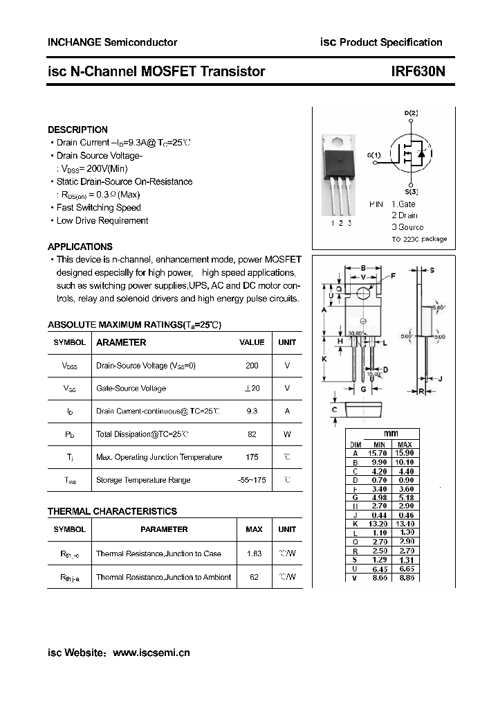 Irf630 схемы применения