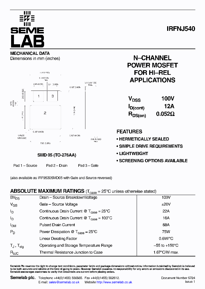 IRFNJ540_4773613.PDF Datasheet