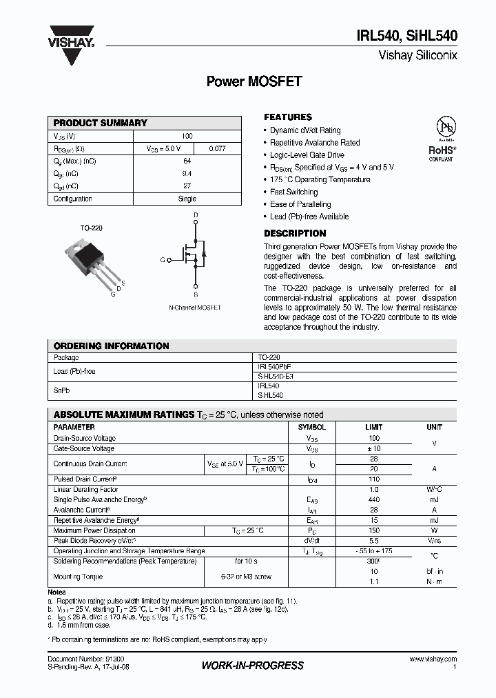 IRL540_4276822.PDF Datasheet