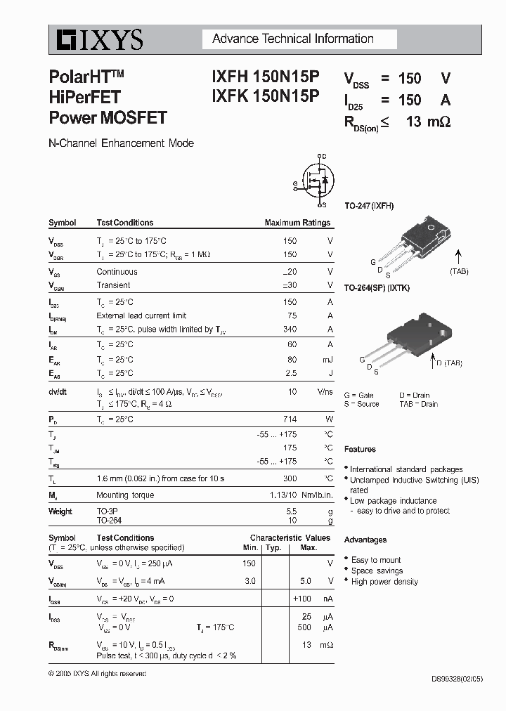 IXFK150N15P_4165849.PDF Datasheet