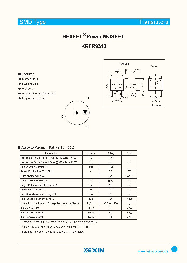 KRFR9310_4578787.PDF Datasheet