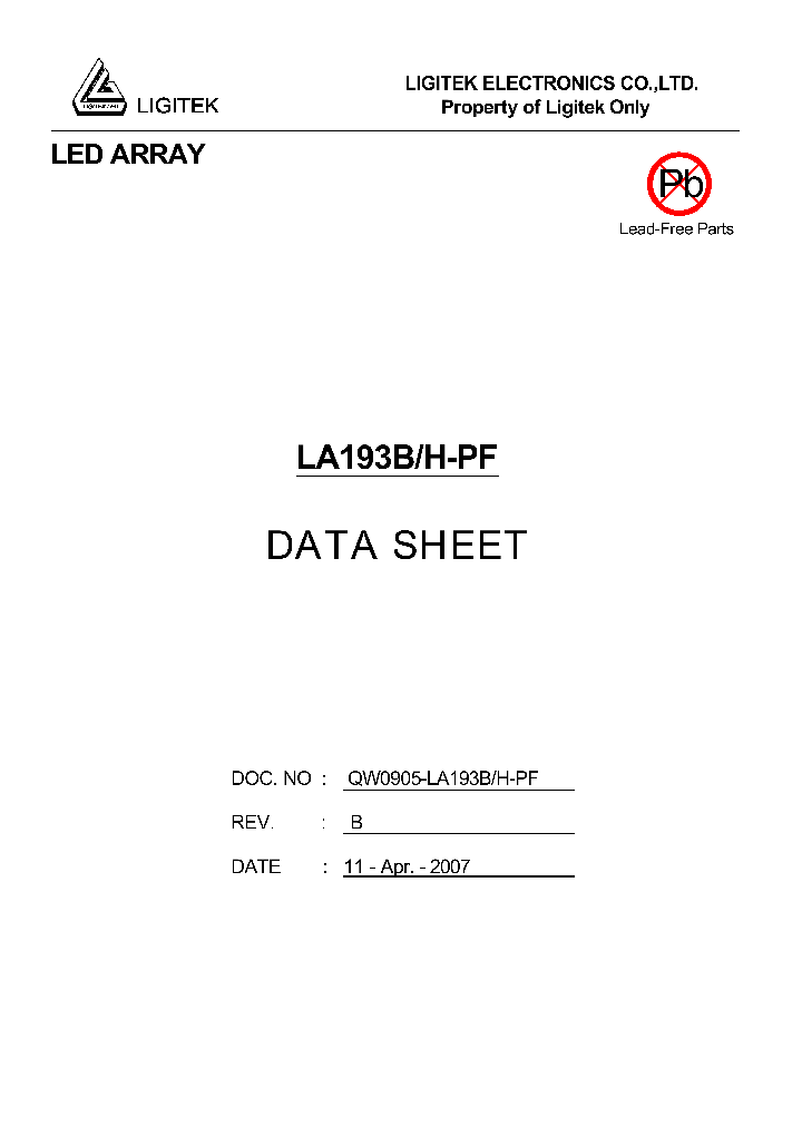 LA193B-H-PF_4647086.PDF Datasheet