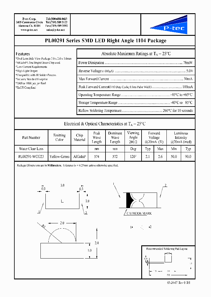 PL00291-WCG23_4516417.PDF Datasheet