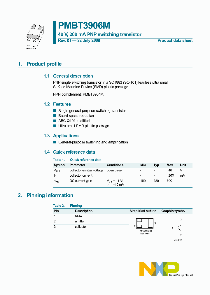 PMBT3906M_4587876.PDF Datasheet