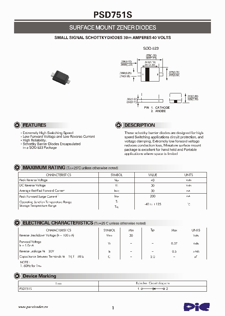 PSD751S_4842911.PDF Datasheet