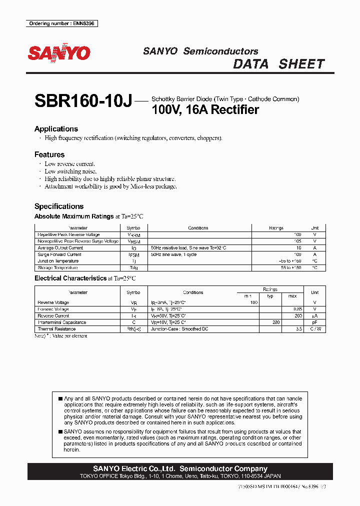 SBR160-10J_4775535.PDF Datasheet