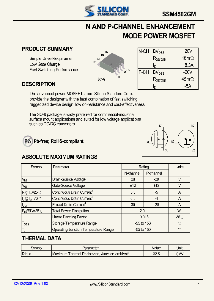 SSM4502GM_4235516.PDF Datasheet