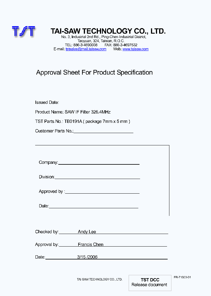 TB0191A_4582575.PDF Datasheet