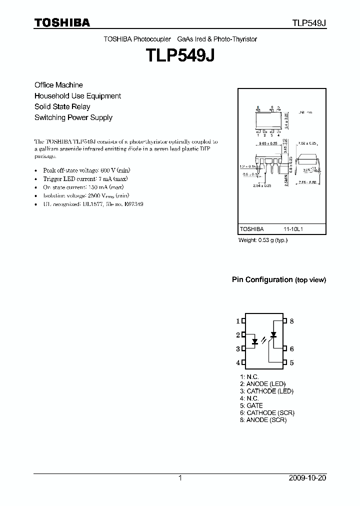 TLP549J_4615712.PDF Datasheet