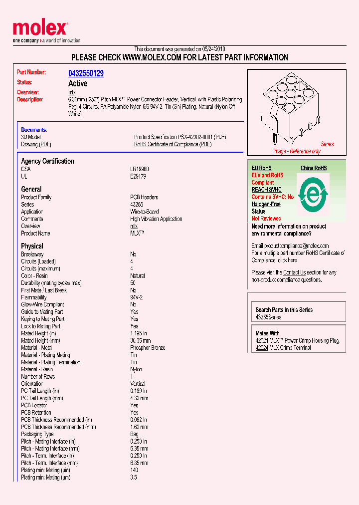 43255-0129_4964461.PDF Datasheet