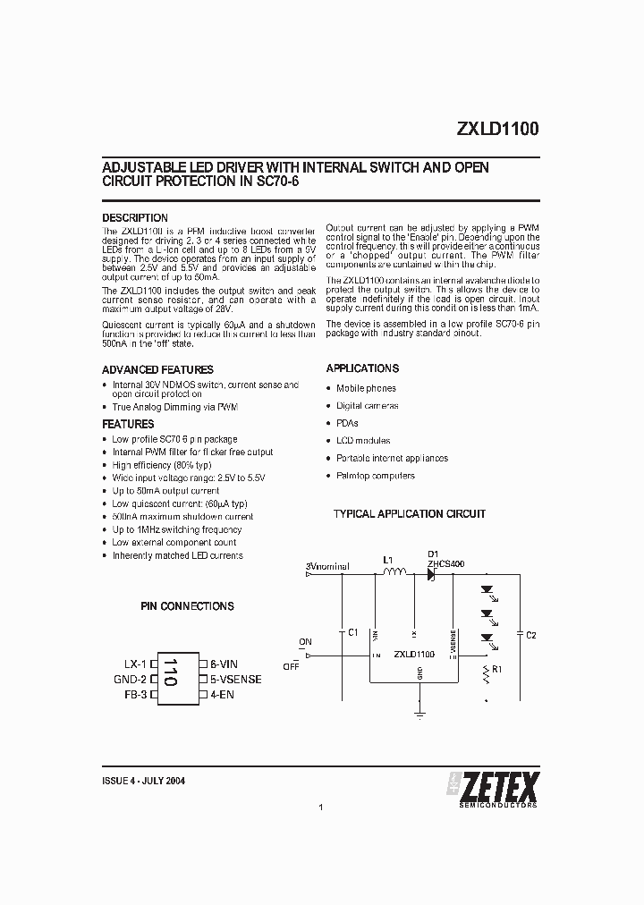 ZXLD1100_5007747.PDF Datasheet