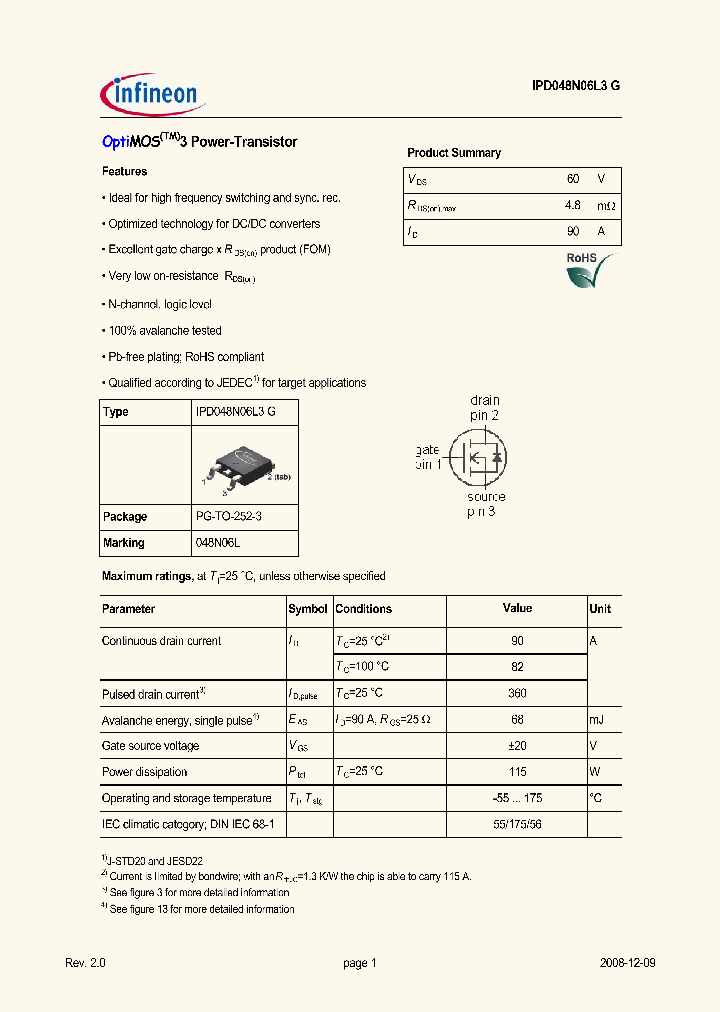 IPD048N06L3G_5013100.PDF Datasheet