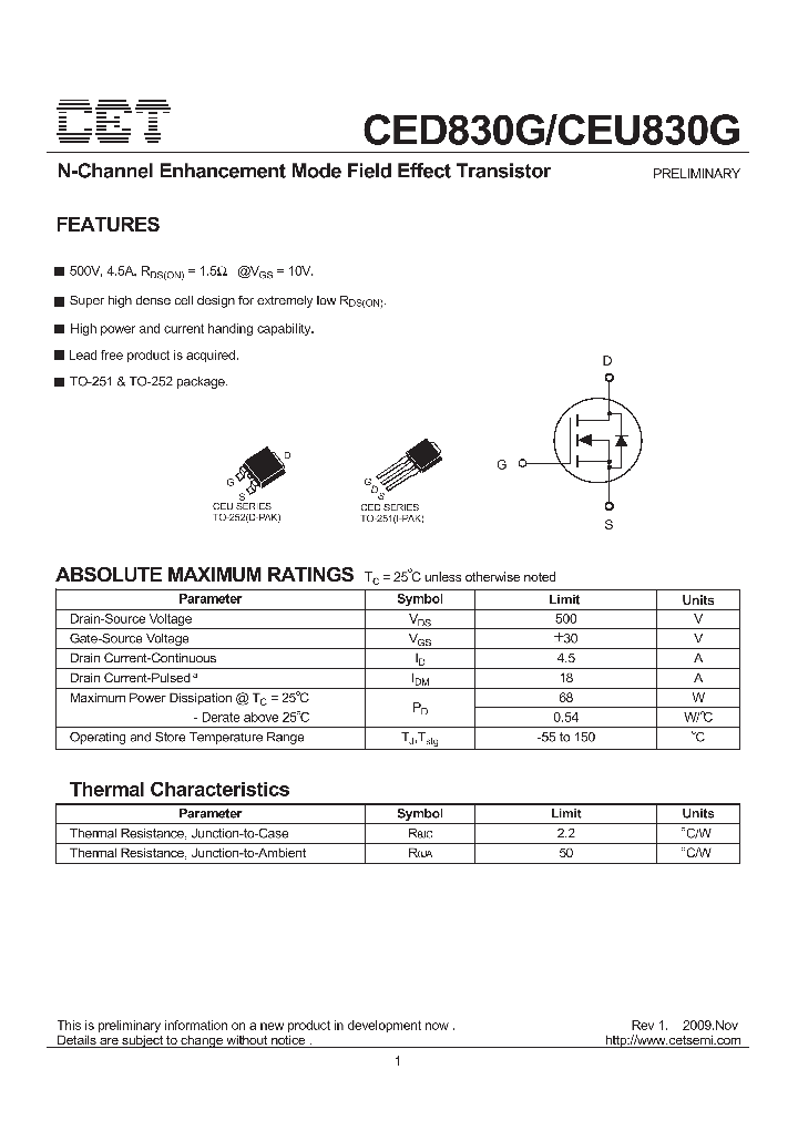 CED830G_5015134.PDF Datasheet