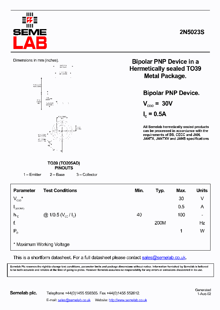 2N5023S_5039709.PDF Datasheet