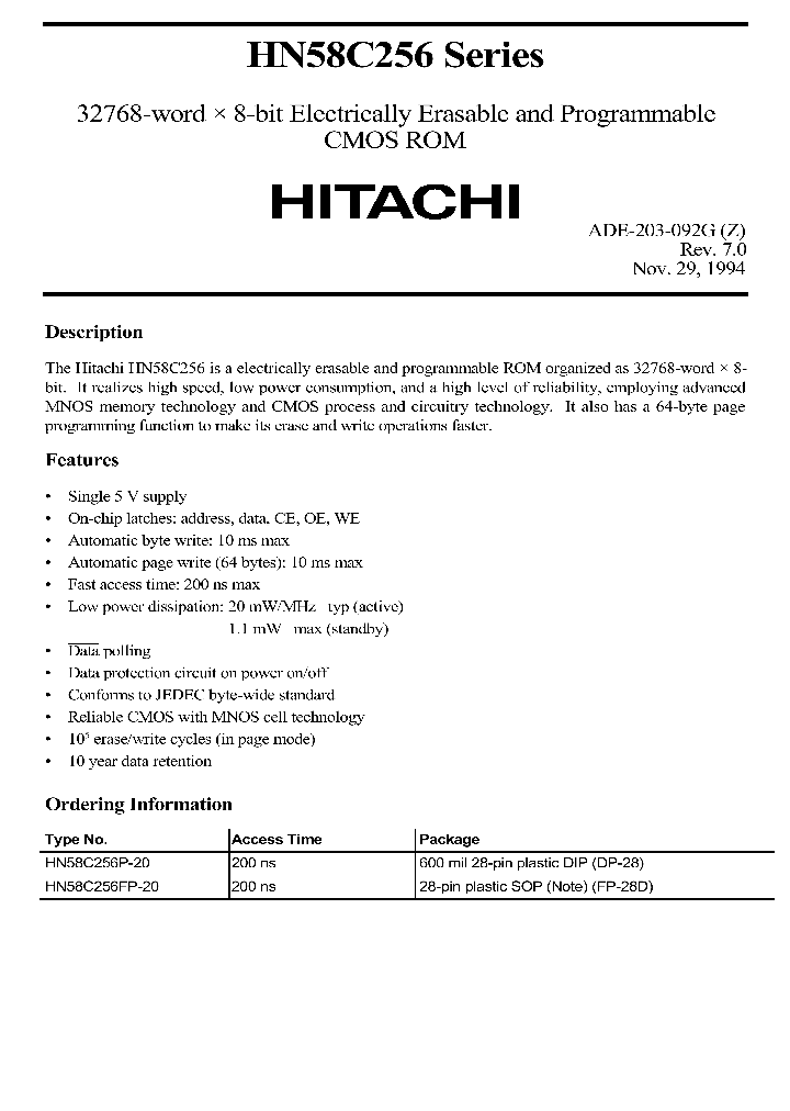 HN58C256FP-20_28714.PDF Datasheet