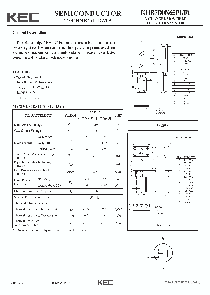 7D0N65F1_37757.PDF Datasheet