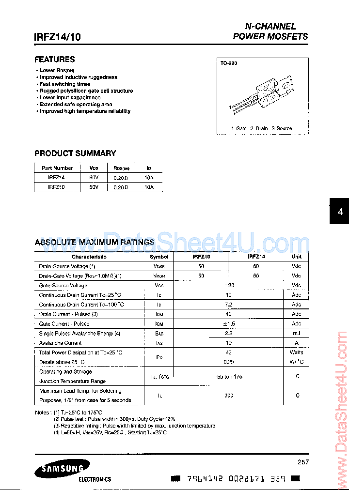 IRFZ14_69731.PDF Datasheet