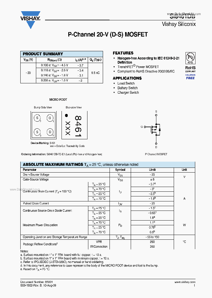 SI8461DB_82705.PDF Datasheet