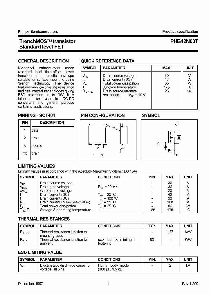 PHB42N03T_118370.PDF Datasheet