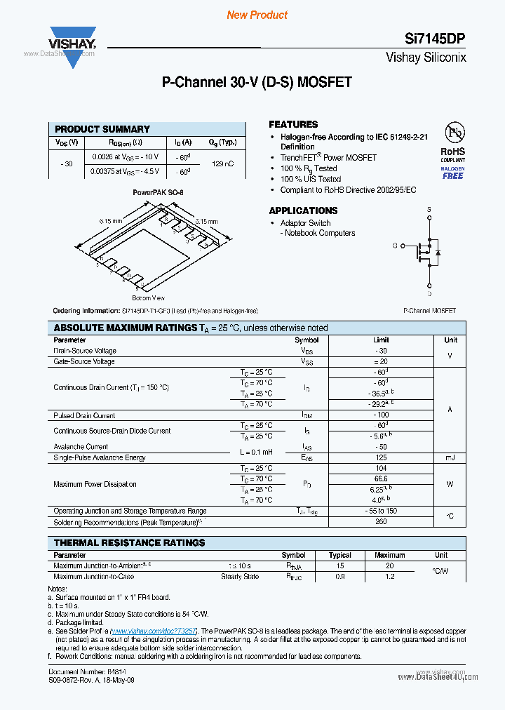 SI7145DP_134819.PDF Datasheet