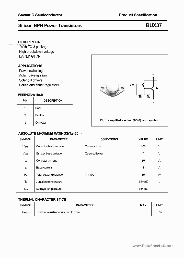 BUX37_134843.PDF Datasheet