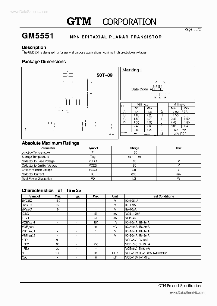 GM5551_319517.PDF Datasheet