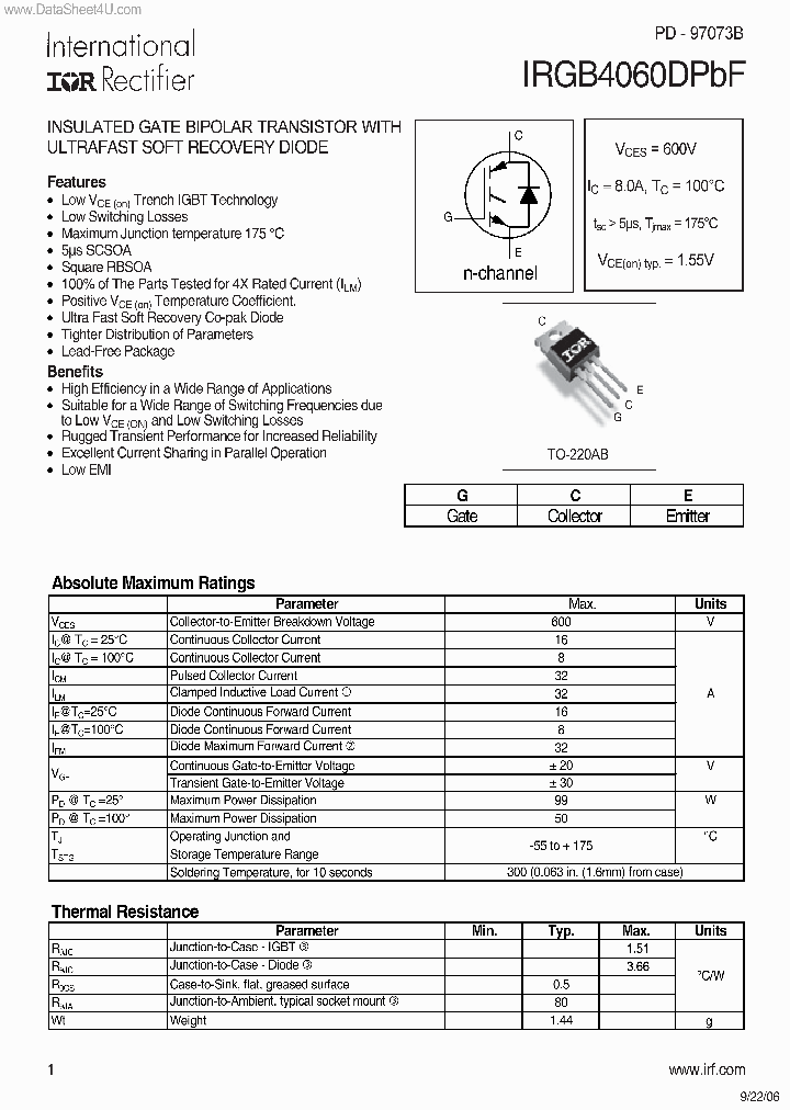 IRGB4060DPBF_472380.PDF Datasheet