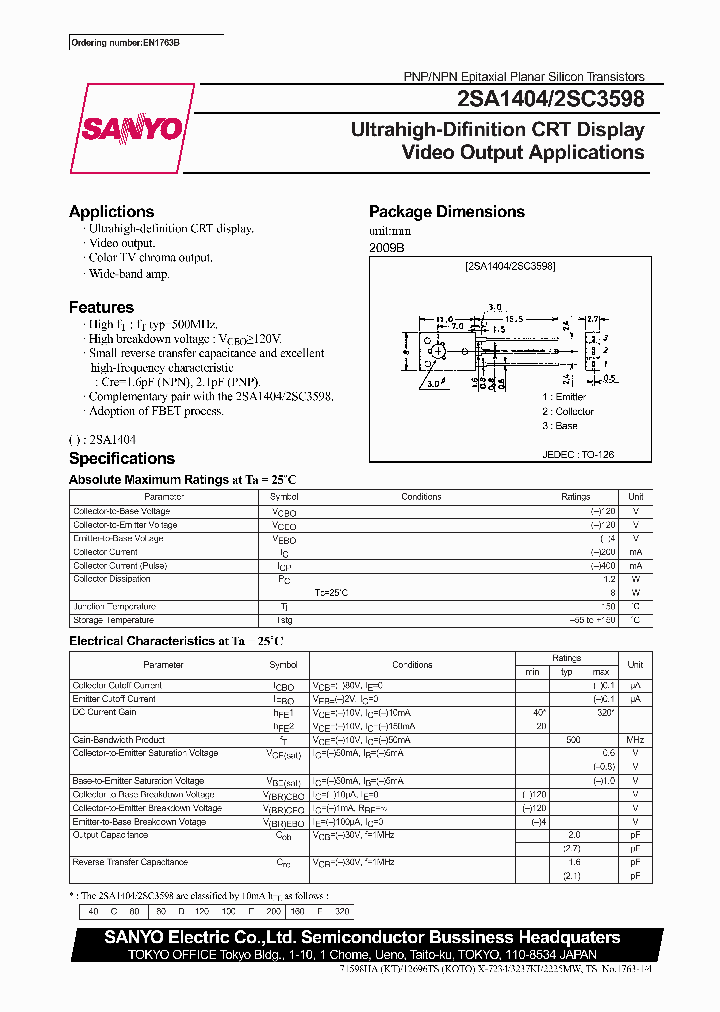 2SA1404_635381.PDF Datasheet