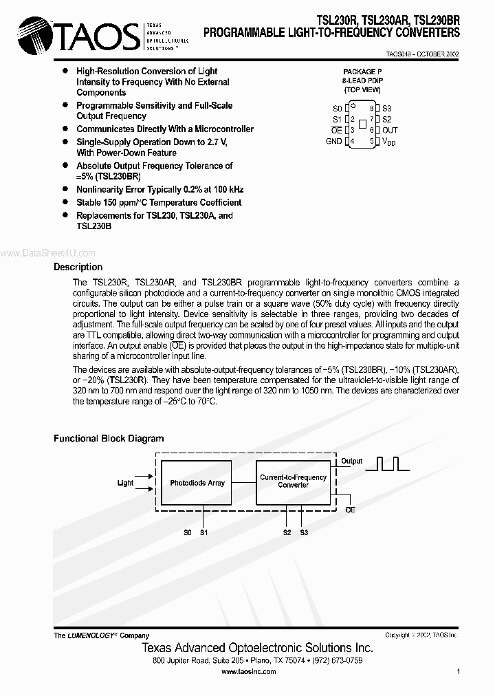 TSL230AR_557717.PDF Datasheet