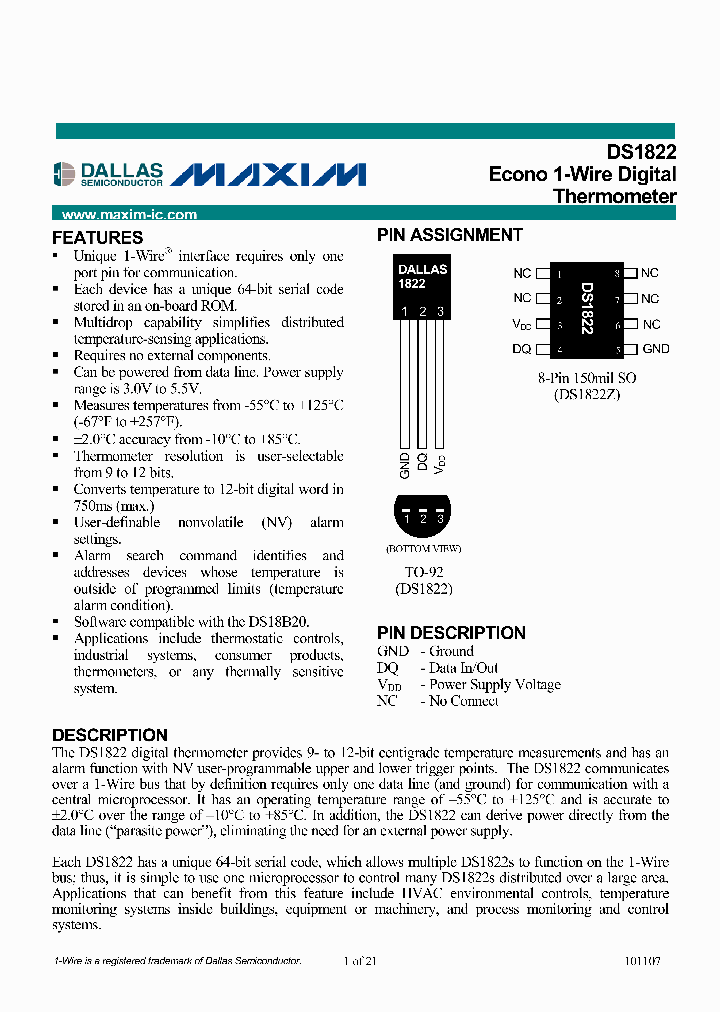 DS1822ZT_619301.PDF Datasheet