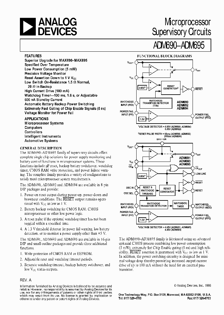 ADM692_881665.PDF Datasheet