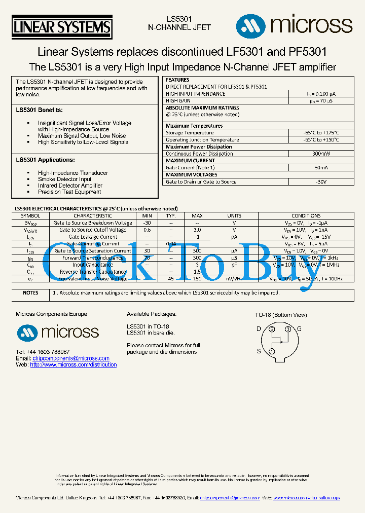 LS5301TO-18_1115205.PDF Datasheet