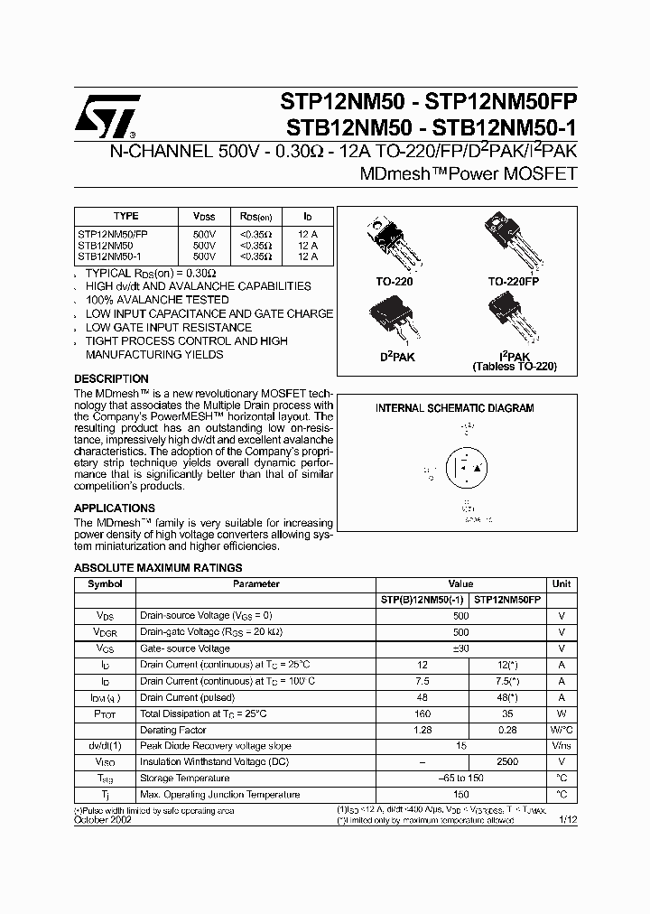 STB12NM50T4_1326000.PDF Datasheet