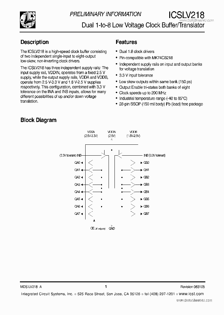 ICSLV218_1198078.PDF Datasheet