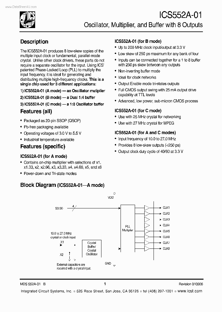 ICS552A-01_1227435.PDF Datasheet