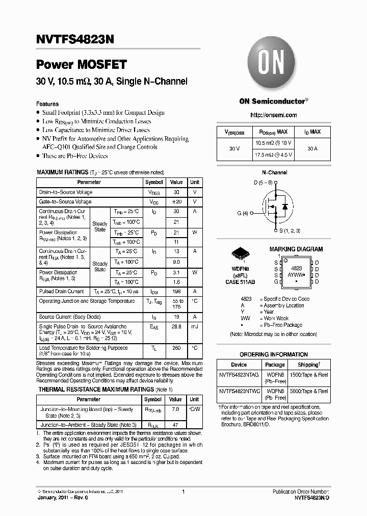 NVTFS4823N_1294926.PDF Datasheet