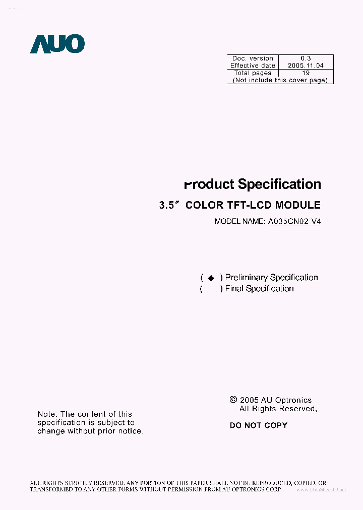 A035CN02V4_1409373.PDF Datasheet