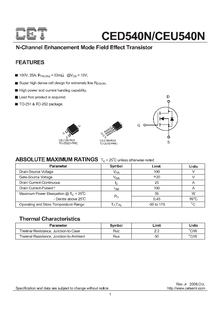 CEU540N_1507990.PDF Datasheet