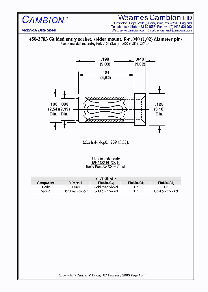 450-3783_1749729.PDF Datasheet