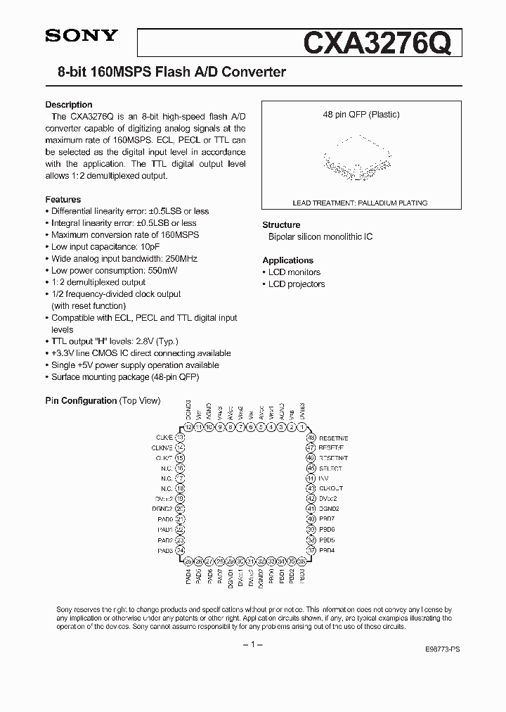 CXA3276Q_1936847.PDF Datasheet