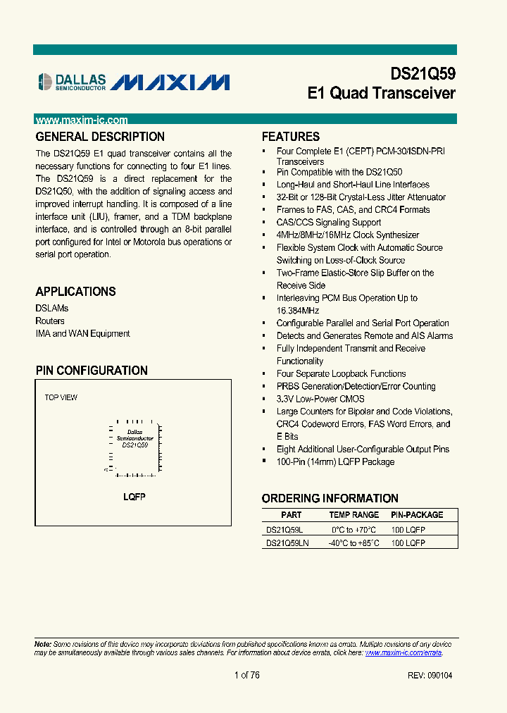 DS21Q59LN_1947439.PDF Datasheet