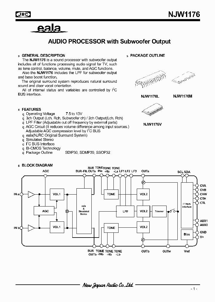 NJW1176_2038285.PDF Datasheet